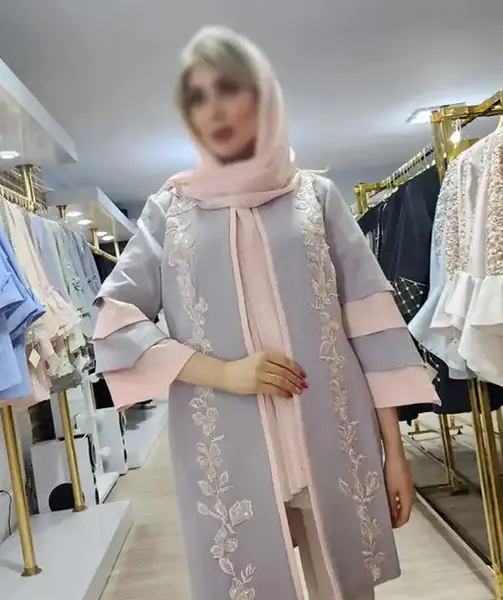 عکس مدل مانتو مجلسی جلو باز شیک