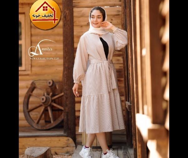عکس مدل مانتو بلند پایین چین دار