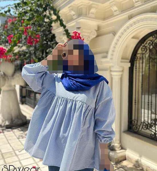 عکس مدل مانتو بلند دخترانه چین دار