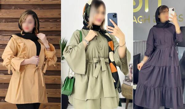 عکس مدل مانتو بلند دخترانه چین دار