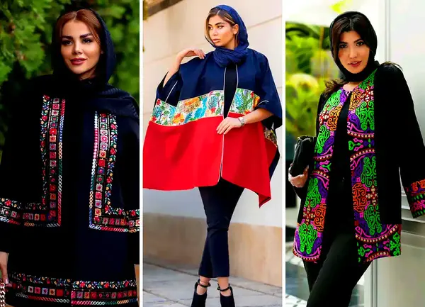عکس مدل مانتو جلو باز سنتی جدید