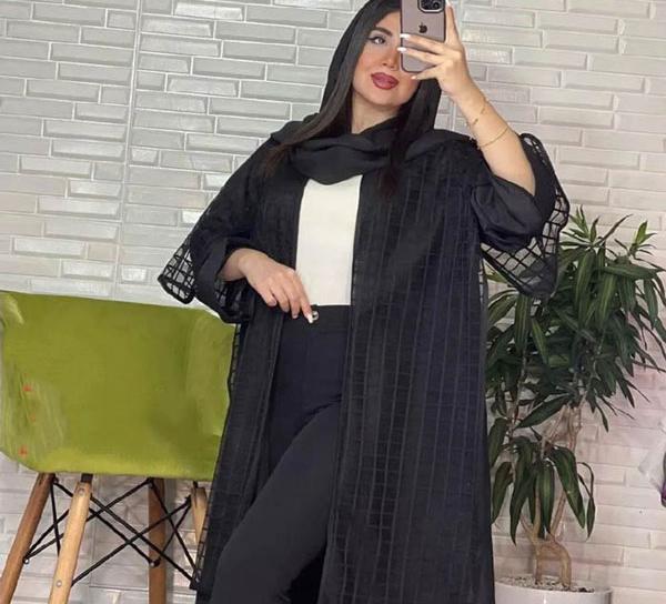 عکس مدل مانتو جلو باز مشکی زنانه