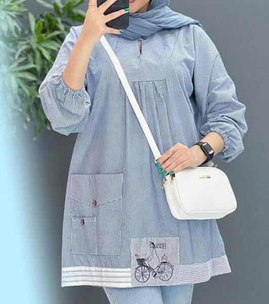 عکس مدل مانتو تابستانی جلو باز دکمه دار