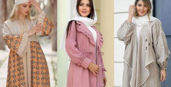 عکس مدل مانتو بلند دکمه دار شیک