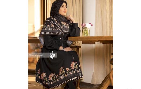 عکس مدل مانتو بلند دو تیکه شیک