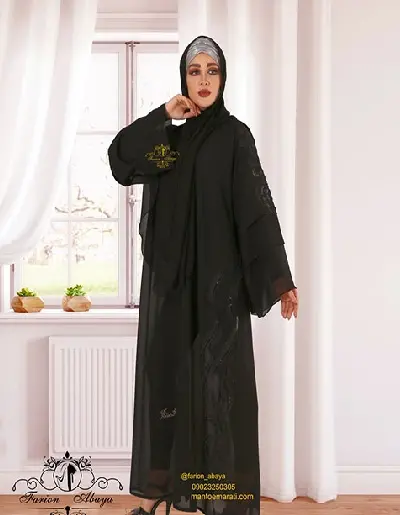 عکس مدل مانتو خلیجی جلو باز