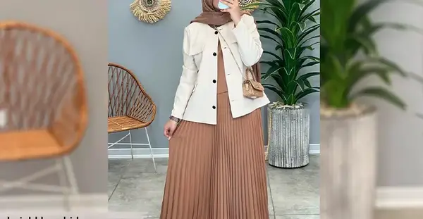 عکس مدل مانتو بلند دو تیکه جدید