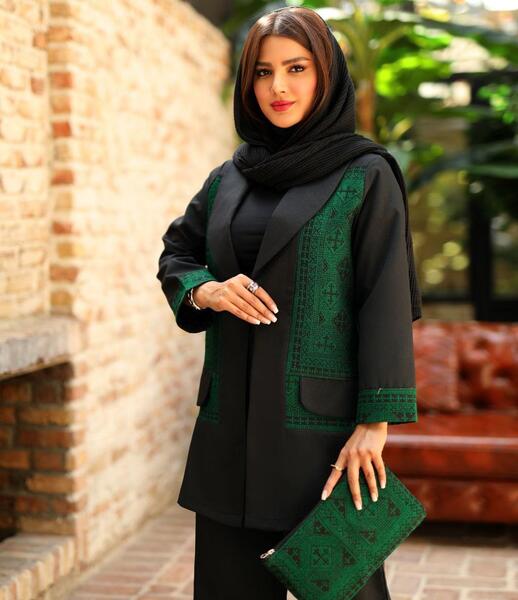 عکس مدل مانتو سنتی بلند دو تیکه