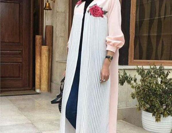 عکس مدل مانتو راسته بلند جلو باز