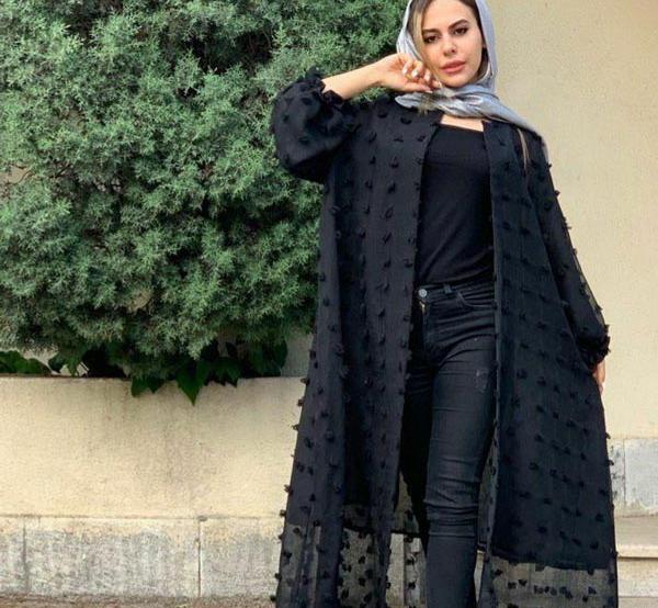 عکس مدل مانتو راسته بلند جلو باز