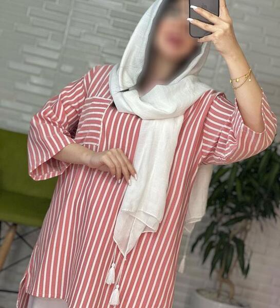 عکس مدل مانتو بلند لنین راه راه
