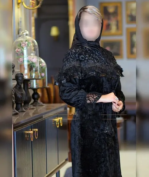 عکس مدل مانتو مخمل بلند ساده و شیک