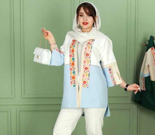 عکس مدل مانتو جلو باز کوتاه شیک
