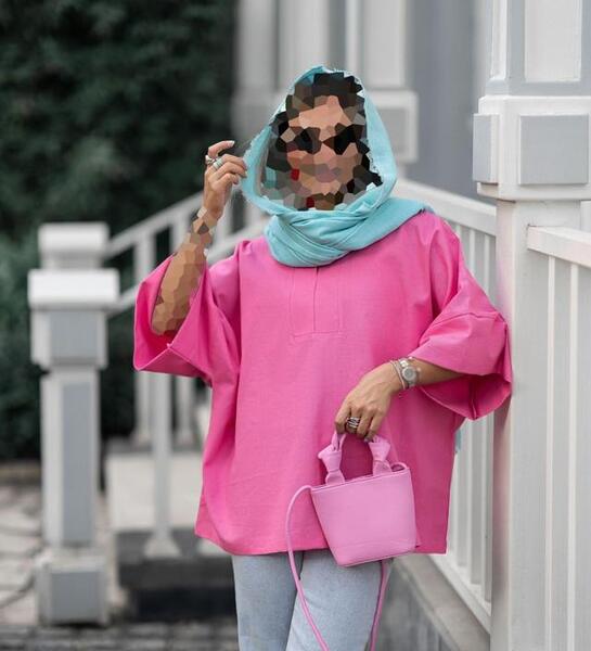 عکس مدل مانتو جلو باز با پارچه لنین طرح دار