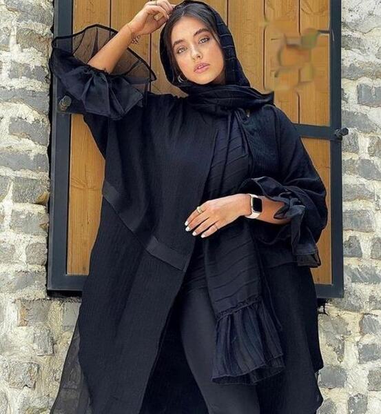 عکس مدل مانتو توری جلو باز