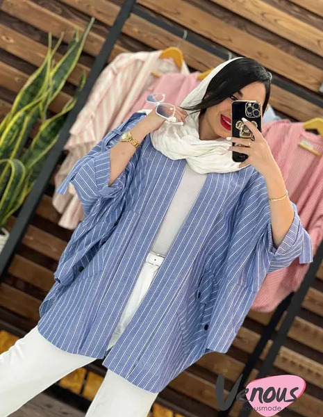 عکس مدل مانتو پانچ جلو باز کوتاه
