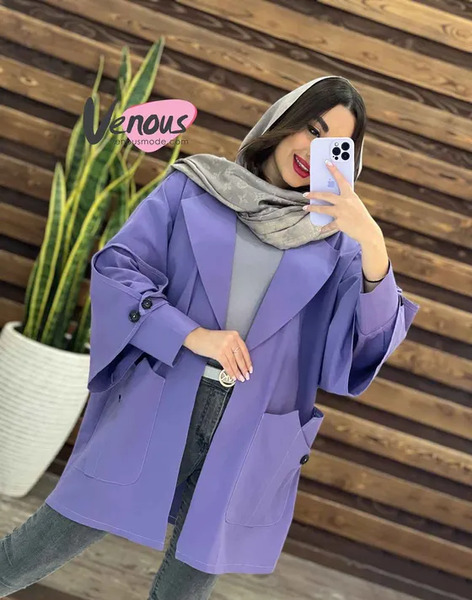 عکس مدل مانتو پانچ جلو باز کوتاه