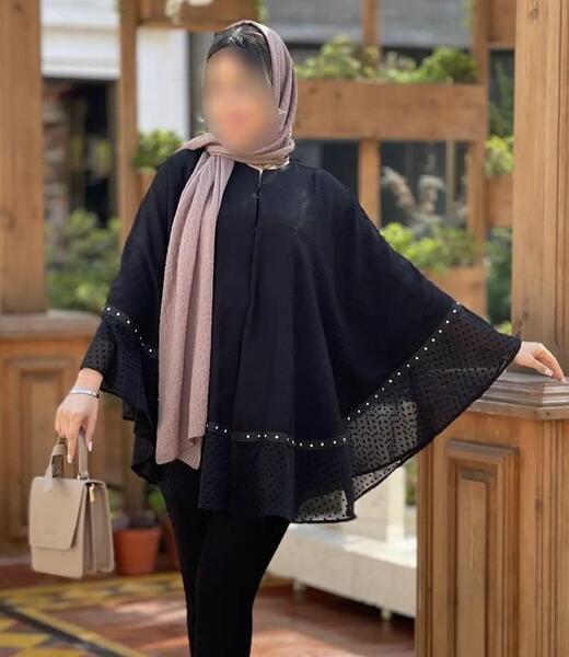 عکس مدل مانتو پانچ جلو باز مجلسی