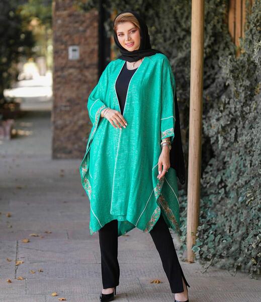 عکس مدل مانتو پانچ جلو باز مجلسی