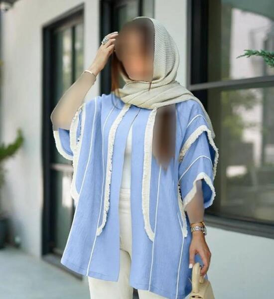 عکس مدل مانتو پانچ ابروبادی جلو باز