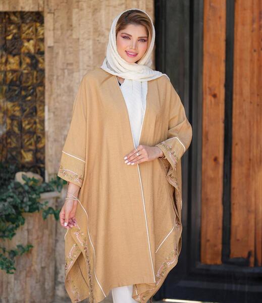 عکس الگوی مدل مانتو پانچ جلو باز