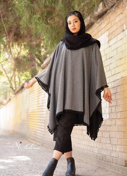 عکس الگوی مدل مانتو پانچ جلو باز