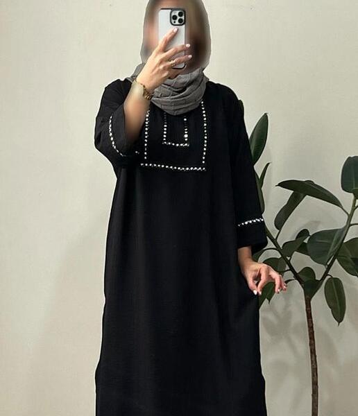 عکس مدل مانتو عبایی جلو باز با الگو