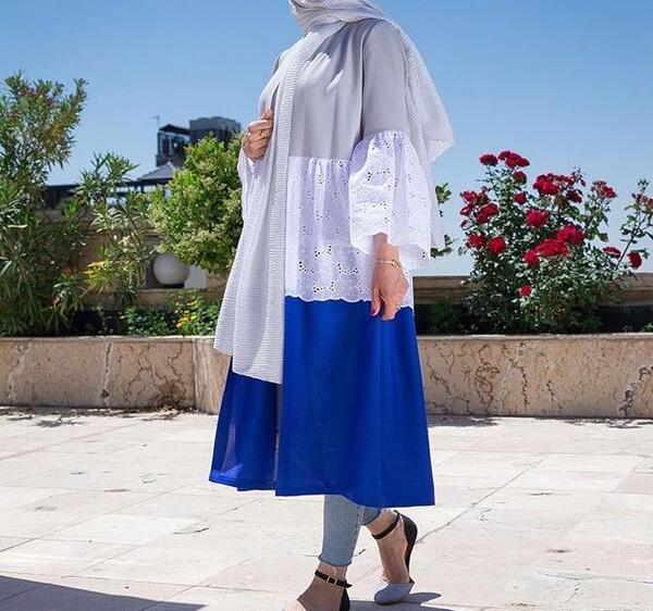 عکس مدل مانتو تابستانی جلو باز بلند