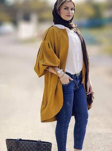 عکس مدل مانتو نخی جلو باز زنانه