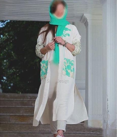 عکس مدل مانتو نخی جلو باز زنانه