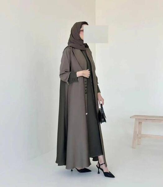 عکس مدل مانتو نخی عبایی جلو باز