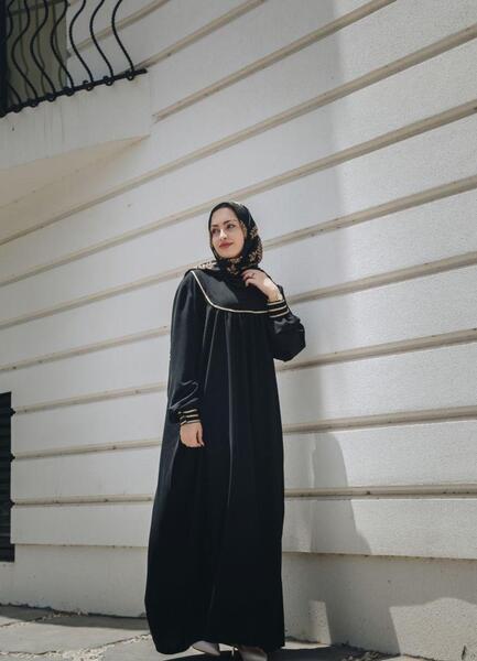 عکس مدل مانتو نخی عبایی جلو باز