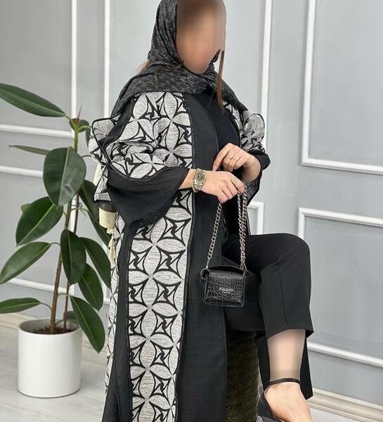 عکس مدل مانتو تابستانی جلو باز نخی