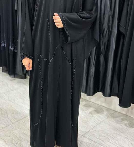 عکس مدل مانتو عبایی جلو باز حریر