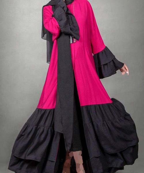 عکس مدل مانتو بلند کلوش شیک