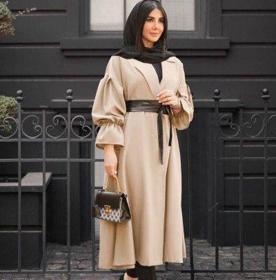 عکس مدل مانتو بلند کلوش مجلسی