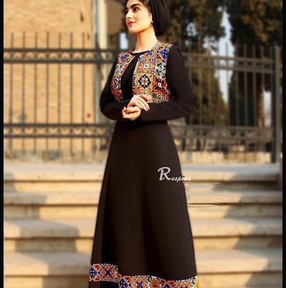 عکس مدل مانتو بلند کلوش مجلسی