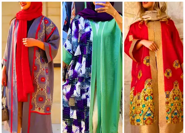 عکس مدل مانتو بلند مجلسی گلدار