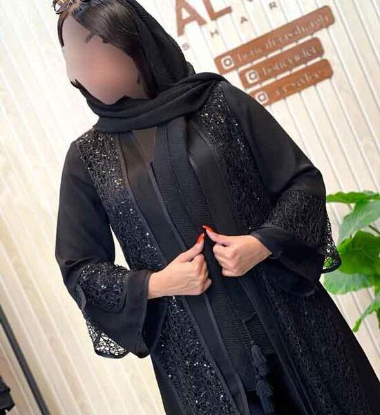 عکس مدل مانتو مشکی بلند لاکچری