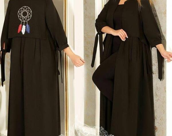عکس مدل مانتو بلند مشکی دخترانه