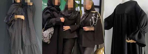 عکس مدل مانتو مشکی بلند ساده چاکدار