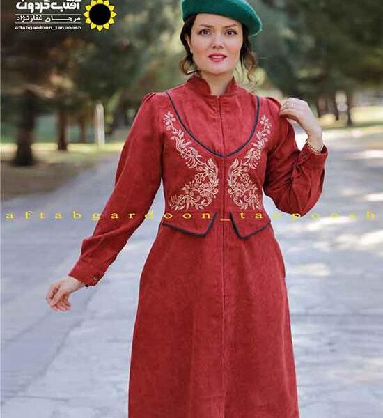 عکس مدل مانتو بلند مخمل کبریتی