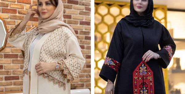 عکس مدل مانتو بلند مخمل سوزن دوزی