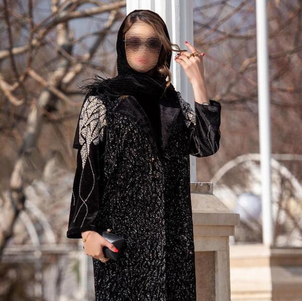 عکس مدل مانتو بلند مخمل جدید
