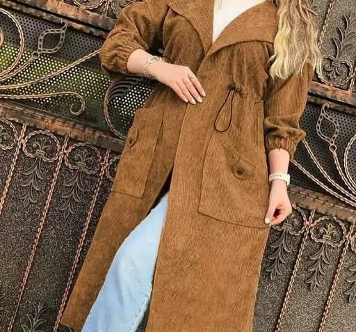 عکس مدل مانتو بلند مخمل جدید