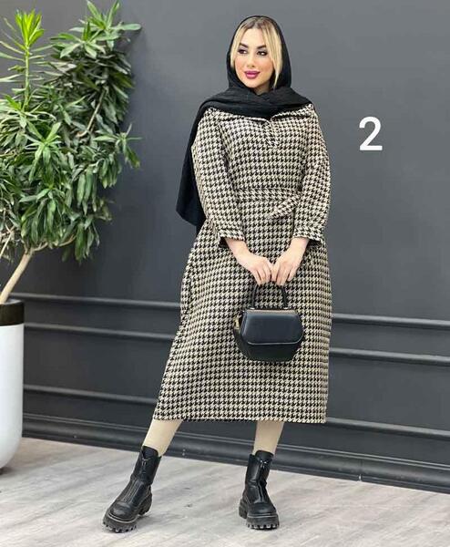 عکس مدل یقه مانتو بلند جلو بسته
