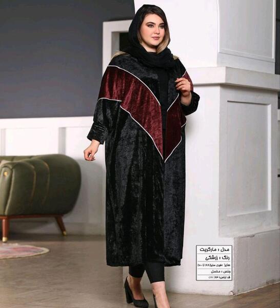 عکس مدل مانتو بلند مخمل زنانه