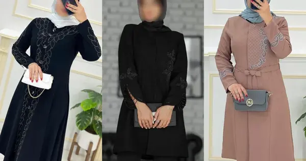 عکس مدل مانتو بلند کمر کلوش