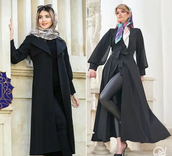 عکس مدل مانتو بلند کلوش حریر