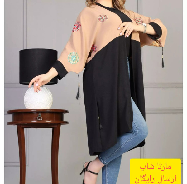 عکس مدل مانتو بلند جلو باز ابروبادی